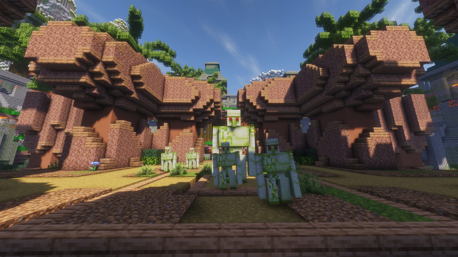 Reinforced Golem in the Overworld boss arena