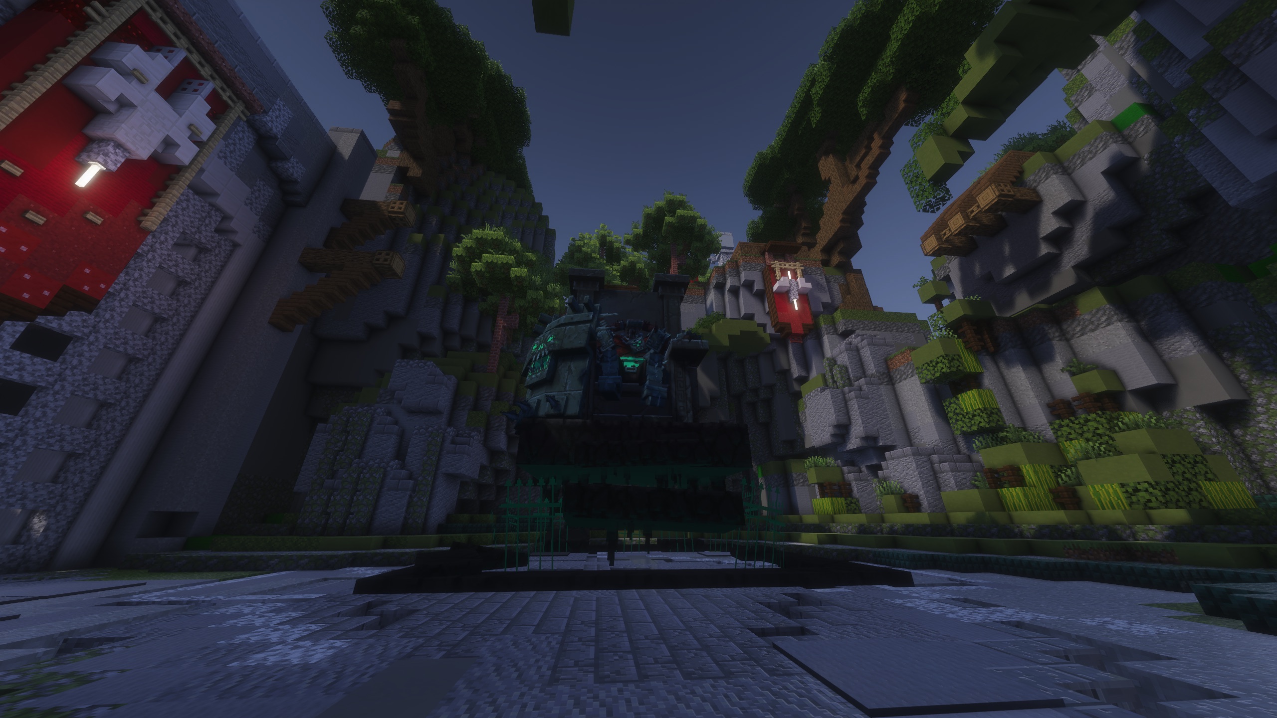 Large Skeleton Boss in the Easy Dungeon arena